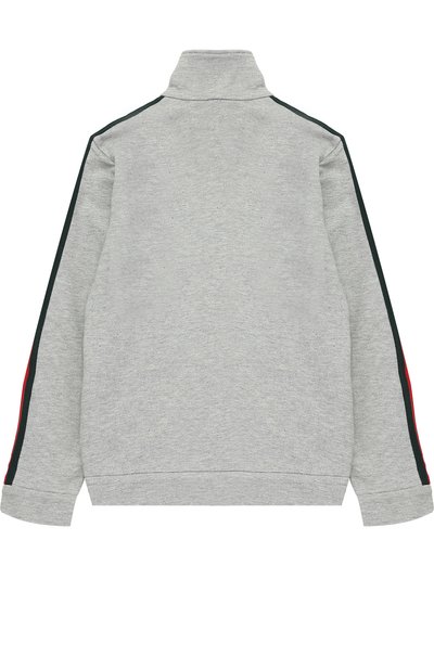 Спортивный кардиган на молнии с контрастной отделкой и нашивкой GUCCI, арт. 455141/X5H93, фото 2