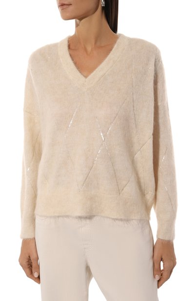 Пуловер из шерсти и кашемира BRUNELLO CUCINELLI, арт. MBP110802, фото 3