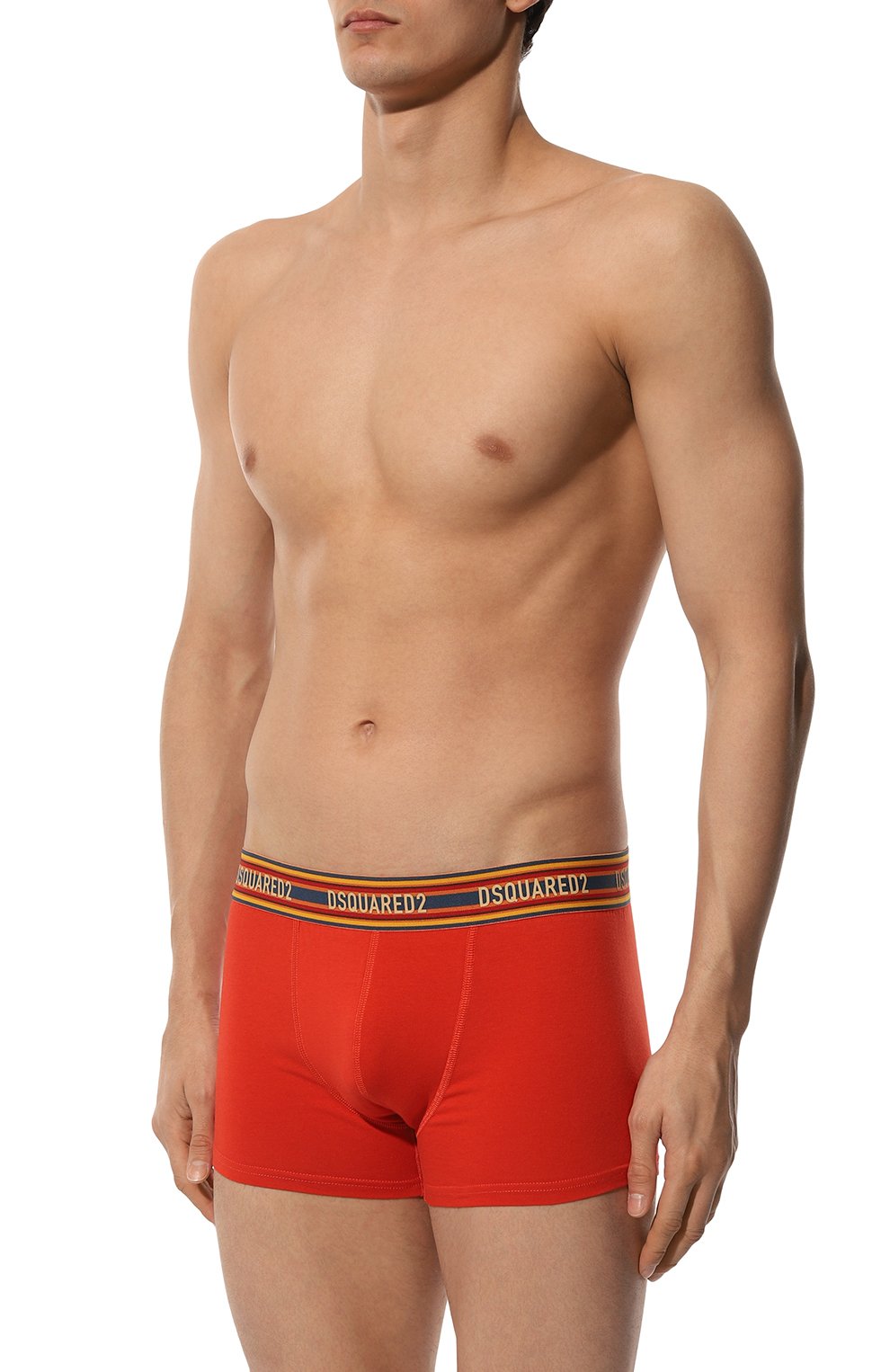 Хлопковые боксеры DSQUARED2 красного цвета по цене 10450 руб., арт. D9LC64830, фото 2 Хлопковые боксеры DSQUARED2, арт. D9LC64830, фото 2