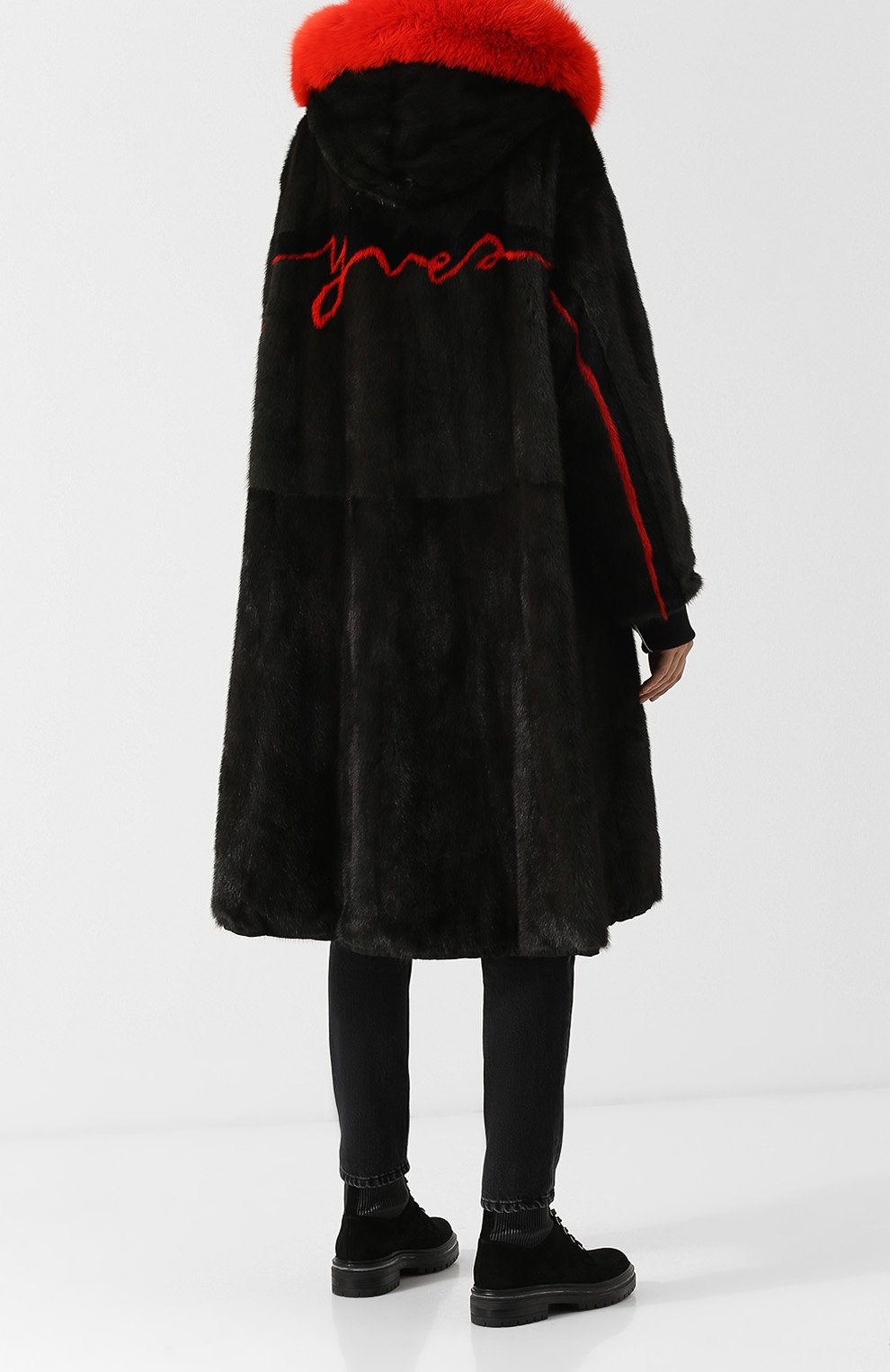 Двусторонняя норковая шуба на молнии с капюшоном YS ARMY PARIS, арт. 8WFM03000N33X, фото 6