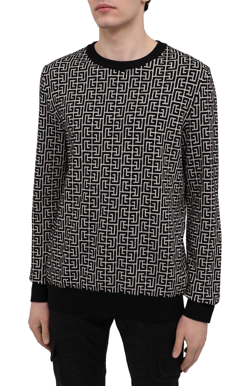 Свитер из шерсти и льна BALMAIN, арт. VH0KD000/K020, фото 3