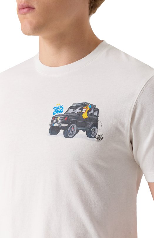 Хлопковая футболка MC2 Saint Barth STBM TSHIRT MAN/02975H Белый  STBM TSHIRT MAN/02975H Фото 5