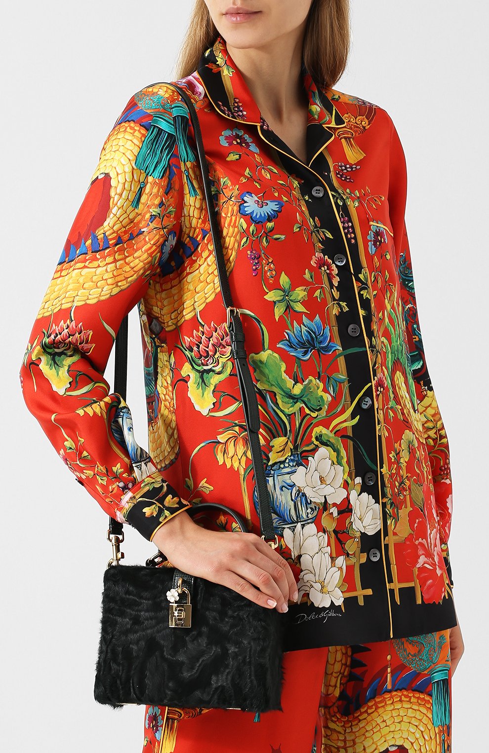 Сумка dolce box с меховой отделкой DOLCE & GABBANA, арт. BB5970/AV181, фото 5