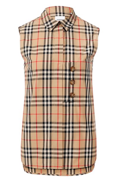 Женский хлопковый топ BURBERRY, арт. 8014301