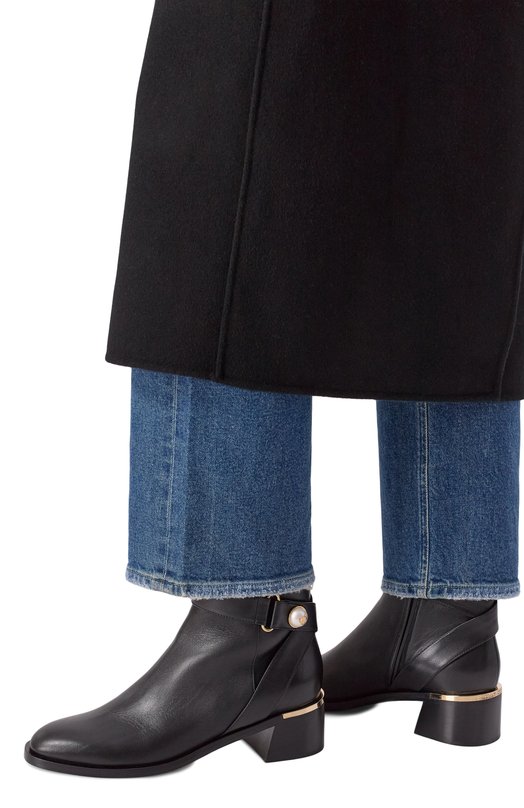 Кожаные ботильоны Noor 45 Jimmy Choo N00R45SQM Чёрный  N00R45SQM Фото 2