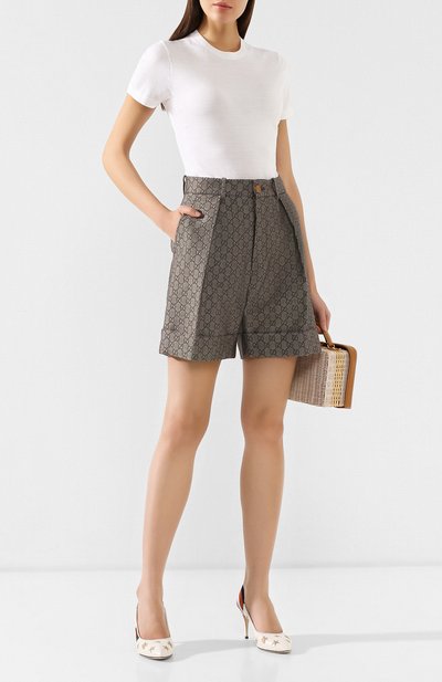 Шорты из смеси хлопка и шерсти GUCCI, арт. 557776/ZAAB2, фото 2