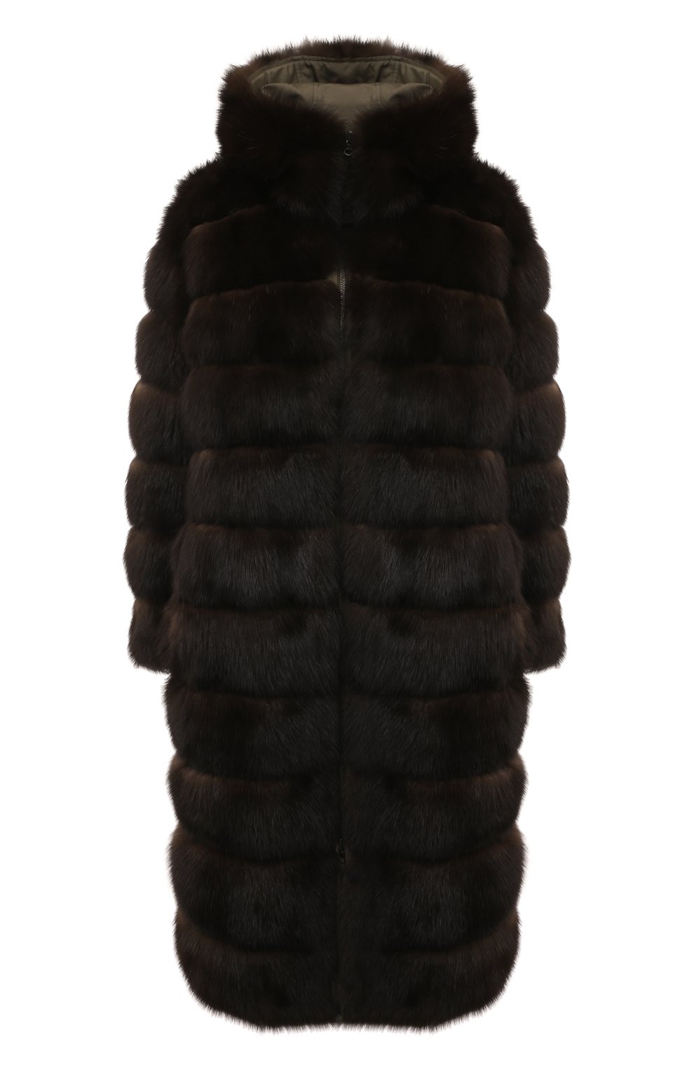 Двусторонняя шуба из меха соболя YVES SALOMON, арт. 22WYM03690ZIRV, фото 1