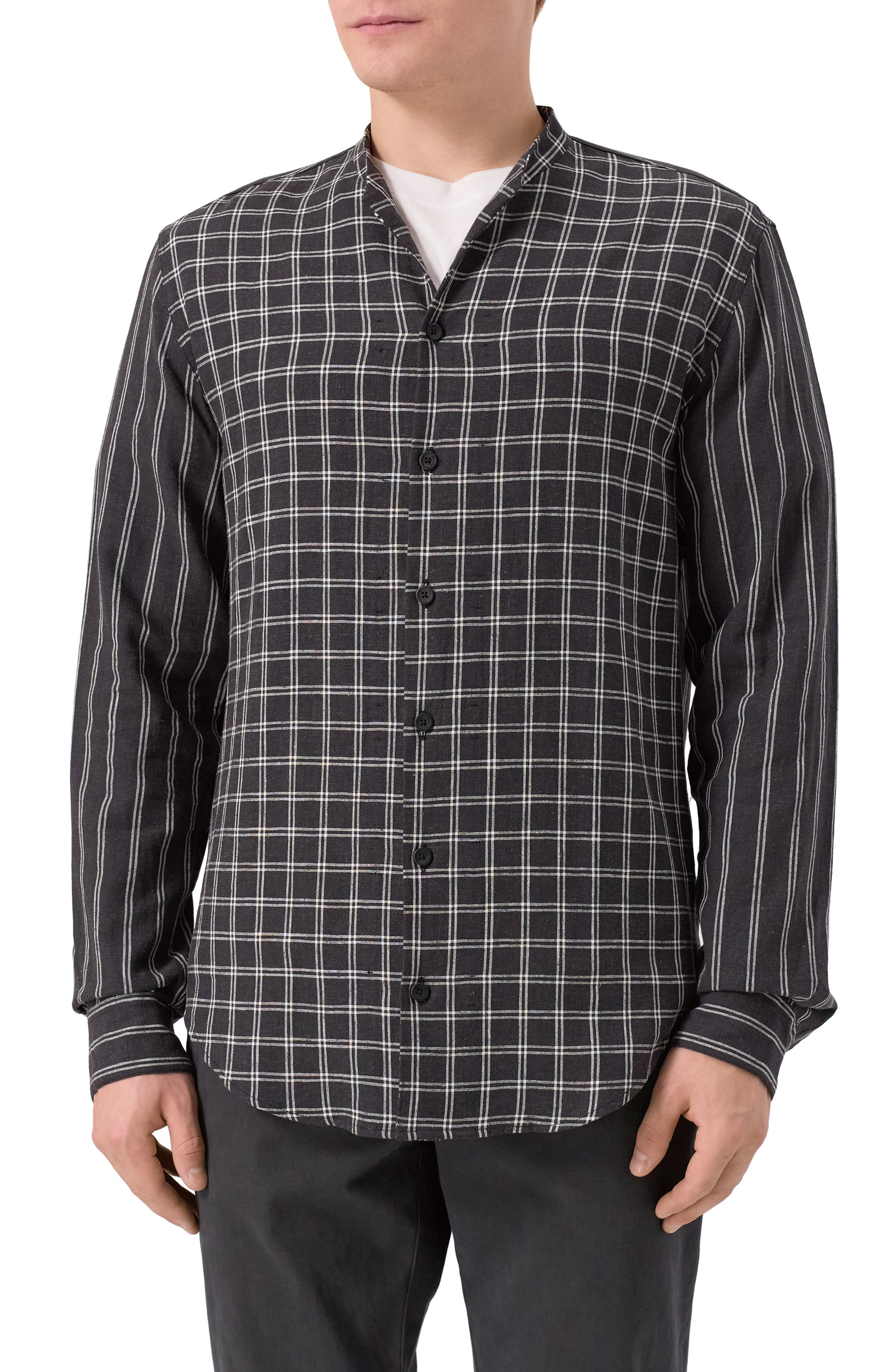 Рубашка из вискозы и льна HANNES ROETHER, арт. VI29SITE.3052, фото 3