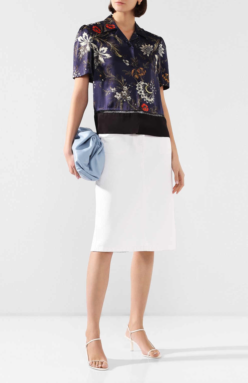 Шелковая рубашка DRIES VAN NOTEN темно-синего цвета по цене 97500 руб., арт. 201-18601-9413, фото 2 Шелковая рубашка DRIES VAN NOTEN, арт. 201-18601-9413, фото 2