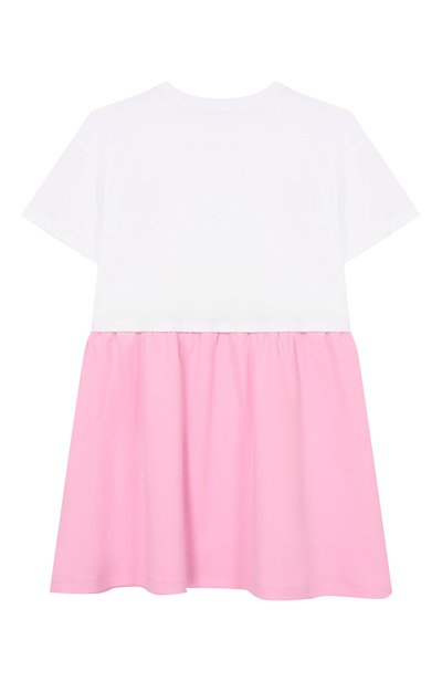 Хлопковое платье MOSCHINO розового цвета по цене 17150 руб., арт. HDV0HR/LAA43, фото 2 Хлопковое платье MOSCHINO, арт. HDV0HR/LAA43, фото 2