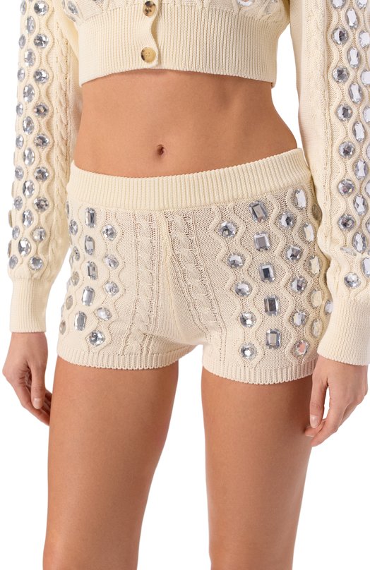 Хлопковые шорты Giuseppe di Morabito 06PSKNP392CR 16403 Кремовый  06PSKNP392CR 16403 Фото 5