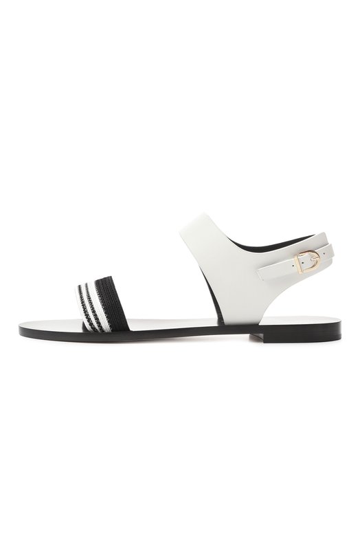 Комбинированные сандалии Giorgio Armani GW001142/AF15465 Чёрно-белый  GW001142/AF15465 Фото 4