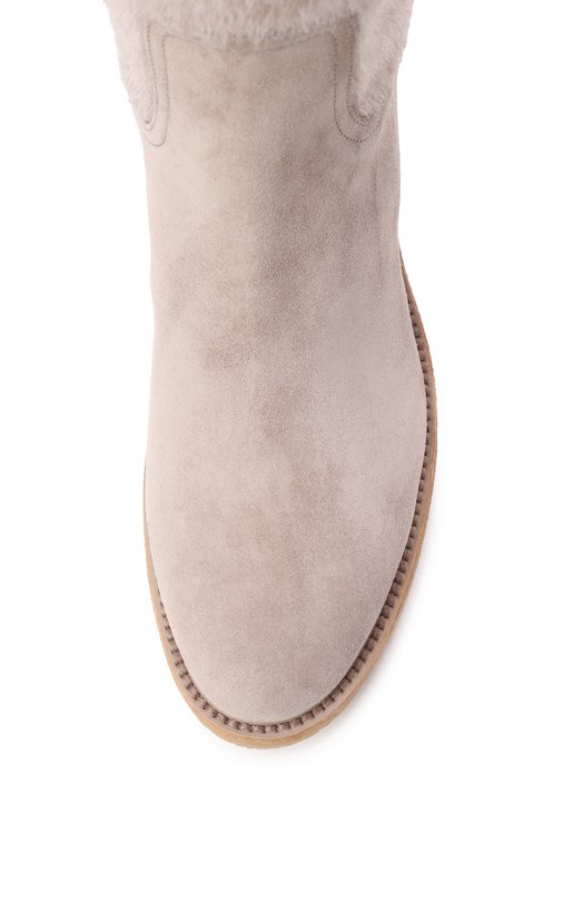 Комбинированные сапоги Santoni WSHG71762PARNHSU Бежевый  WSHG71762PARNHSU Фото 6