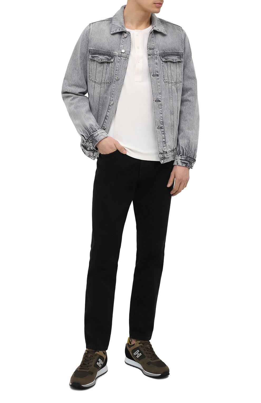 Комбинированные кроссовки HOGAN, арт. HXM3210Y860P9S, фото 2