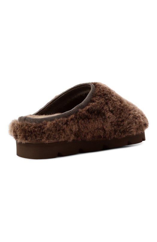 Меховые сабо Brunello Cucinelli MZVBG3083 Коричневый  MZVBG3083 Фото 5