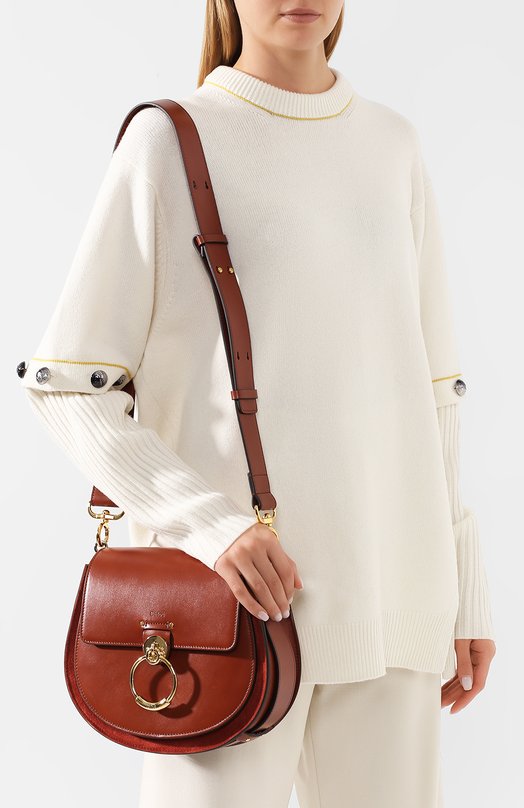 Сумка Tess large Chloé CHC18WS152A37 Коричневый  CHC18WS152A37 Фото 5