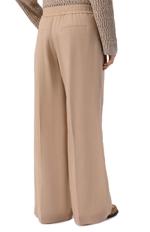 Хлопковые брюки Brunello Cucinelli M0F91P8742 Бежевый  M0F91P8742 Фото 4