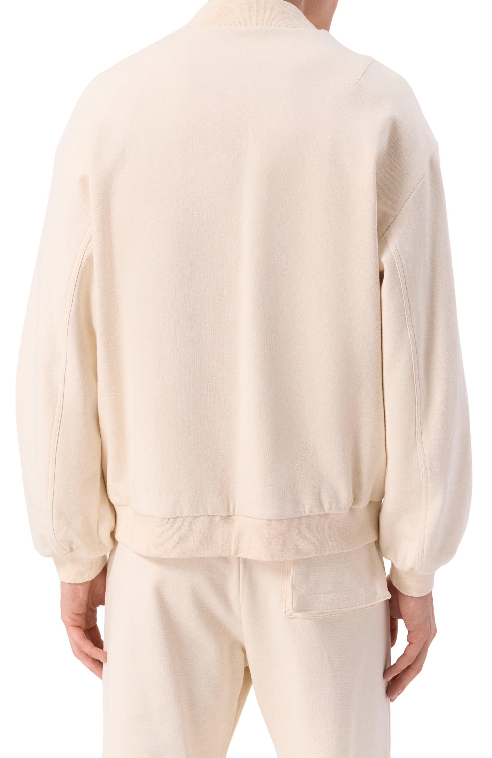 Бомбер из хлопка и шелка KITON кремового цвета по цене 246000 руб., арт. UMM062608, фото 4 Бомбер из хлопка и шелка KITON, арт. UMM062608, фото 4