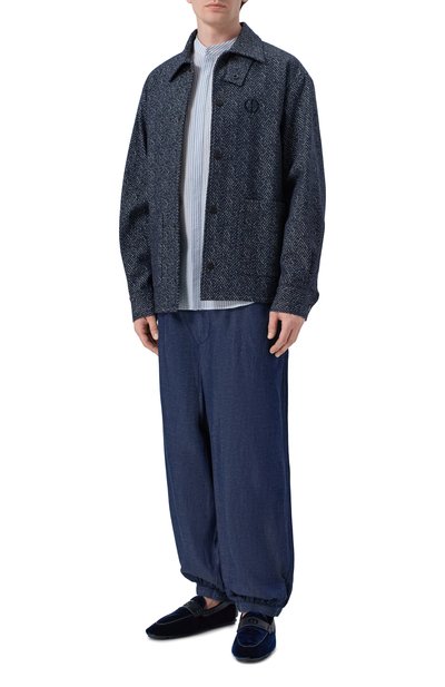 Джоггеры из лиоцелла и хлопка EMPORIO ARMANI, арт. EM005490/AF25156, фото 2