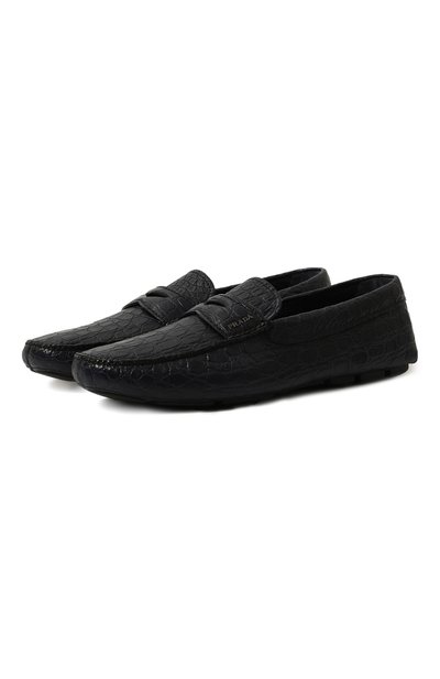 Мужские мокасины из кожи каймана PRADA, арт. 2DD158-XNL-F073A-U00F