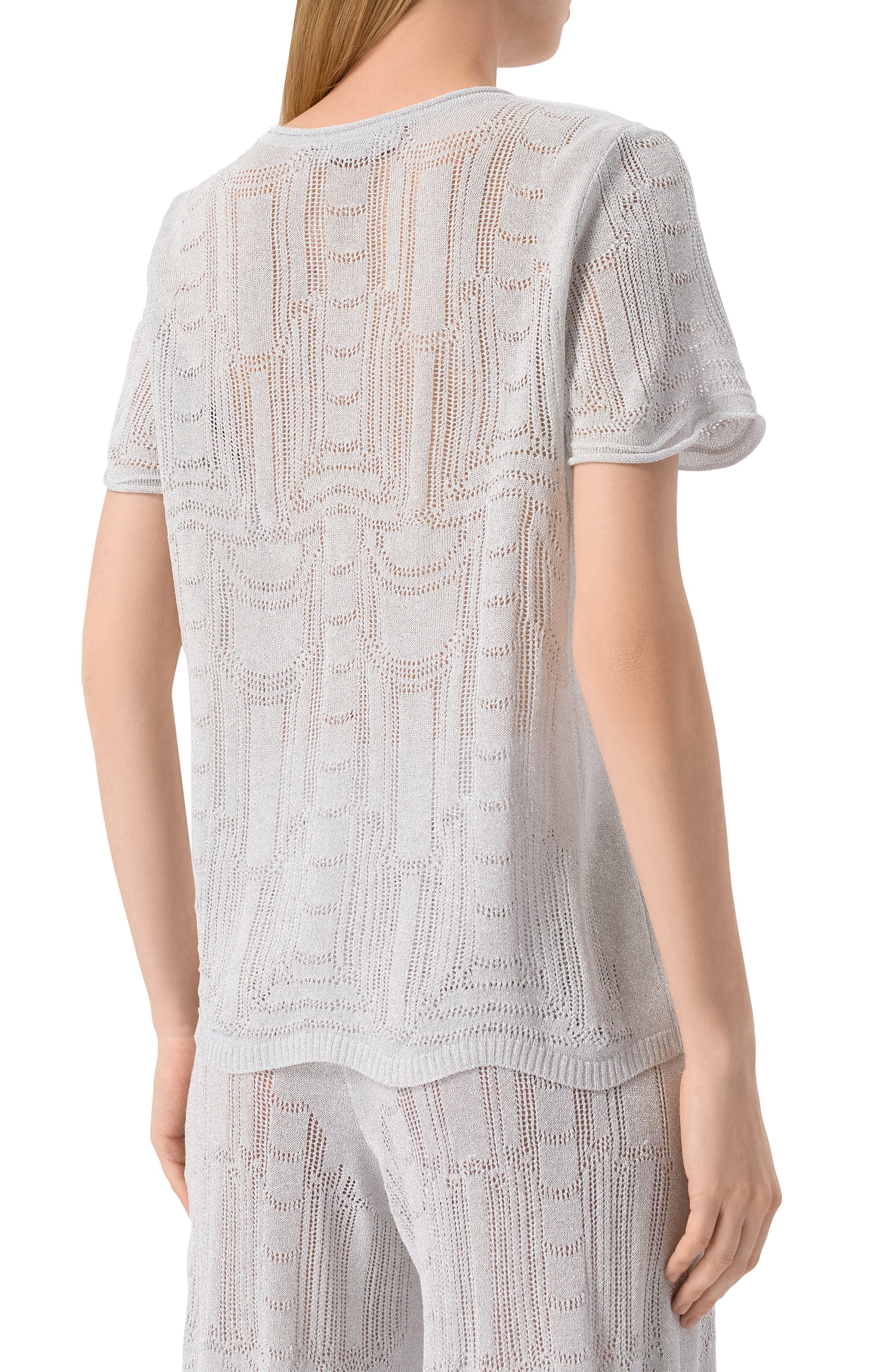 Пуловер из вискозы FREEAGE серого цвета по цене 25960 руб., арт. S25.JM067.9000.901, фото 4 Пуловер из вискозы FREEAGE, арт. S25.JM067.9000.901, фото 4