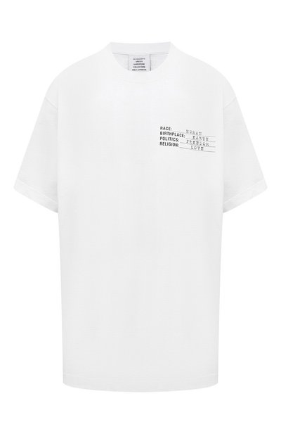 Женская хлопковая футболка VETEMENTS, арт. UA52TR120W 1602/W