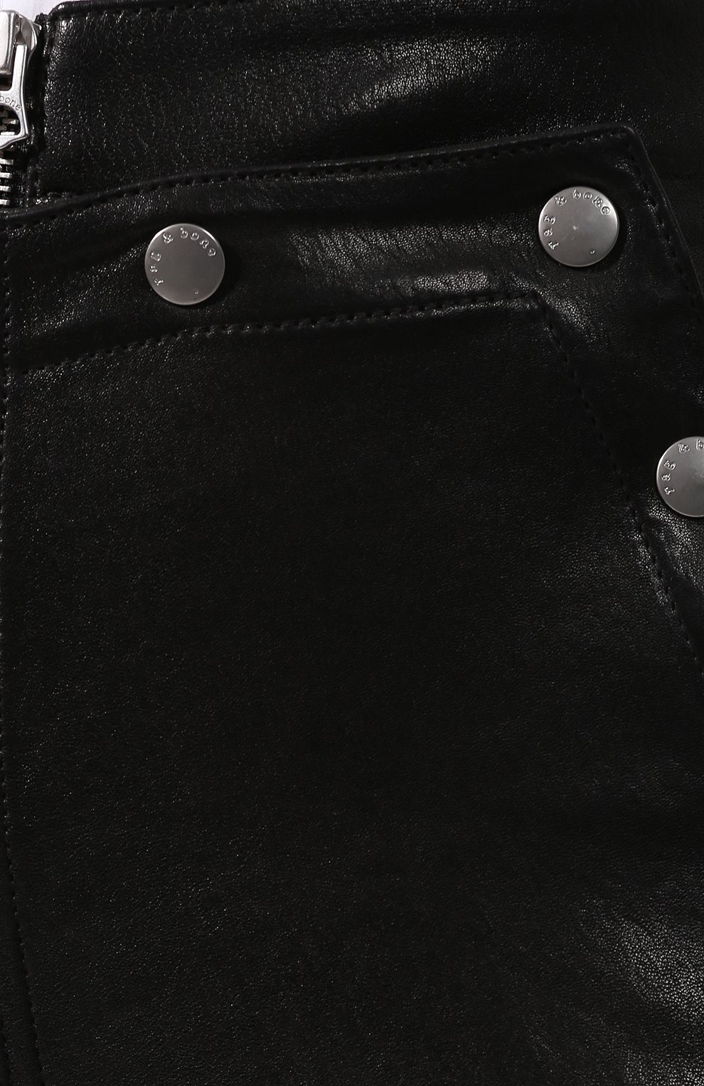 Кожаные брюки RAG AND BONE черного цвета по цене 128500 руб., арт. W2593L034BLK, фото 5 Кожаные брюки RAG AND BONE, арт. W2593L034BLK, фото 5