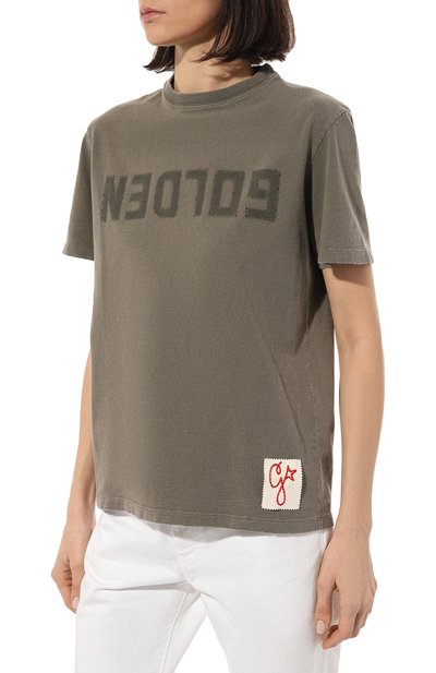 Хлопковая футболка GOLDEN GOOSE DELUXE BRAND, арт. GWP01220.P000671, фото 3