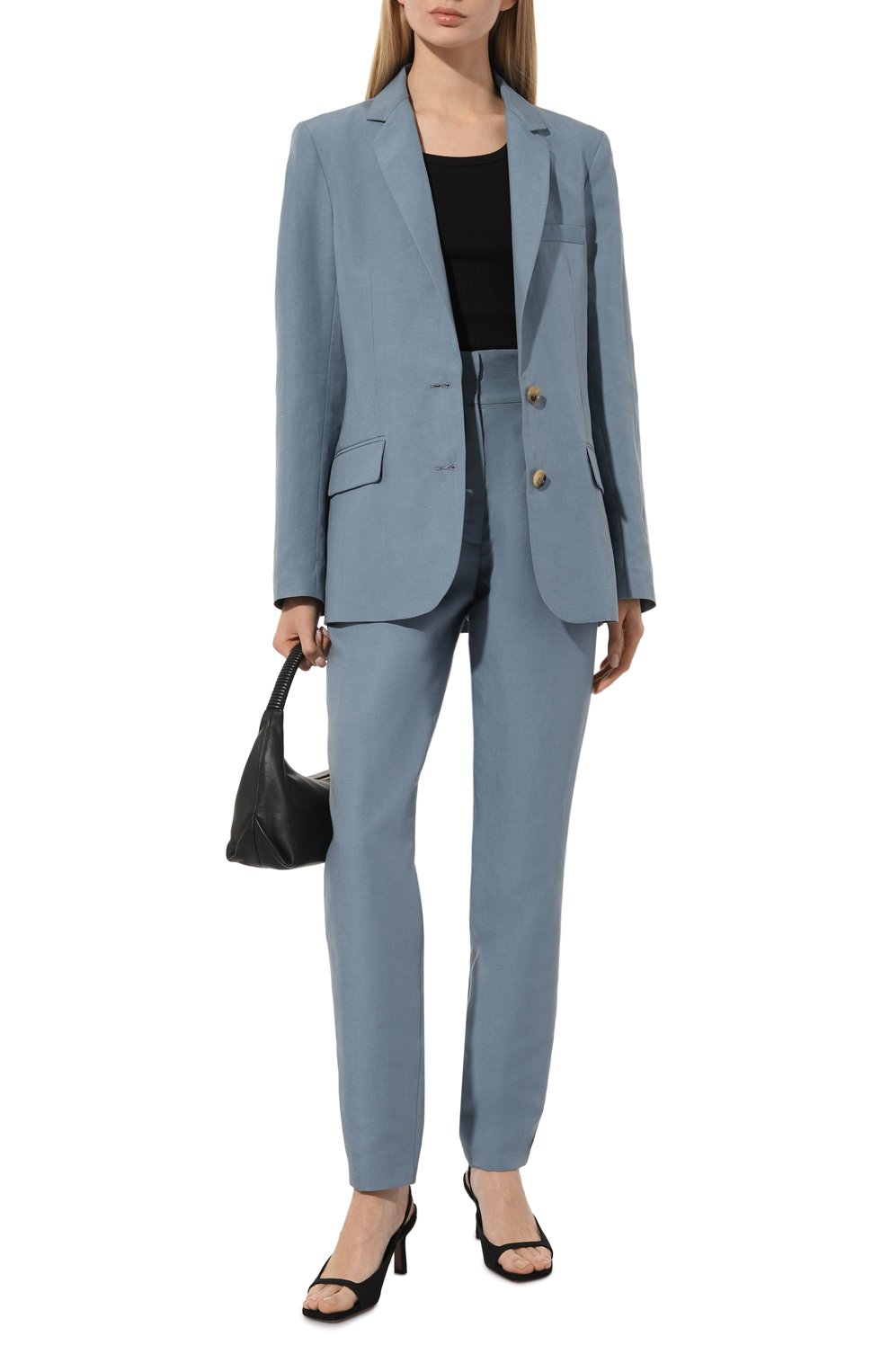 Жакет OLOLOL голубого цвета по цене 54000 руб., арт. OLJT012V/9007.905/S23, фото 2 Жакет OLOLOL, арт. OLJT012V/9007.905/S23, фото 2