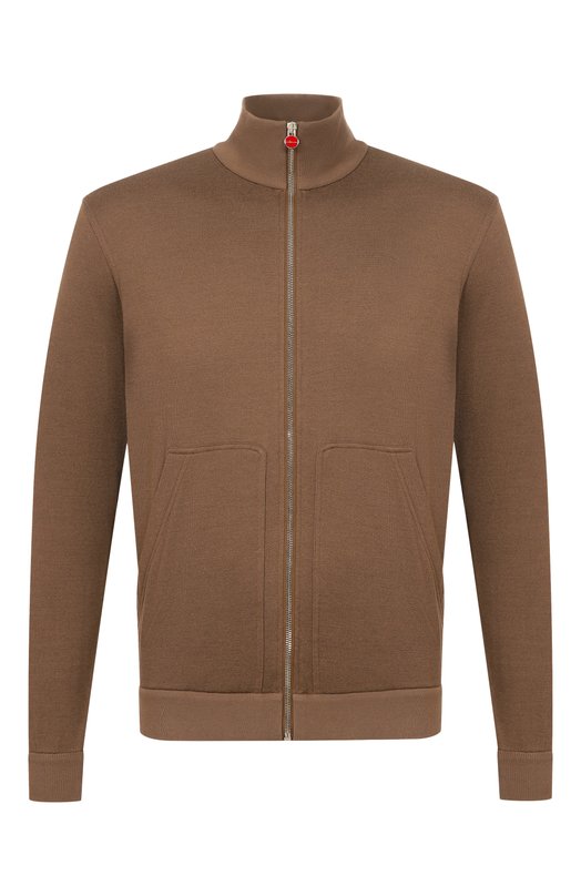 Толстовка из хлопка и шелка Kiton UMK0888 Коричневый UMK0888