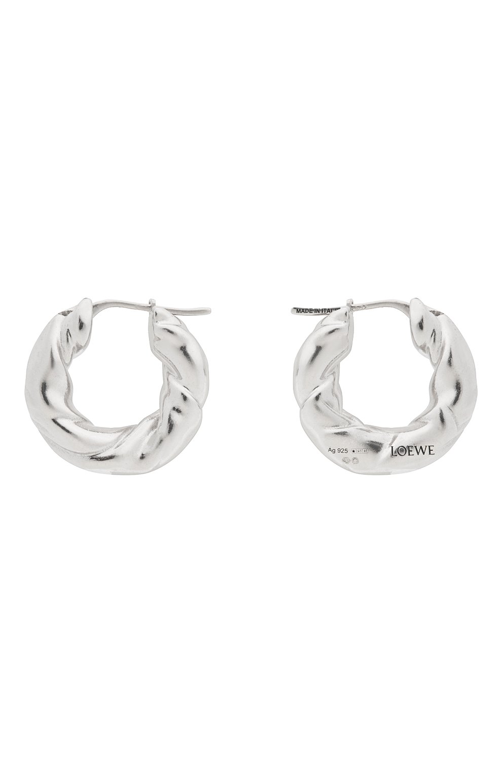 Серьги LOEWE серебряного цвета по цене 59950 руб., арт. J000239X09, фото 1 Серьги LOEWE, арт. J000239X09, фото 1