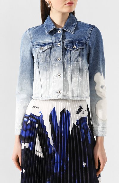 Джинсовая куртка OFF-WHITE синего цвета по цене 94900 руб., арт. 0WYE008R207730987171, фото 3 Джинсовая куртка OFF-WHITE, арт. 0WYE008R207730987171, фото 3
