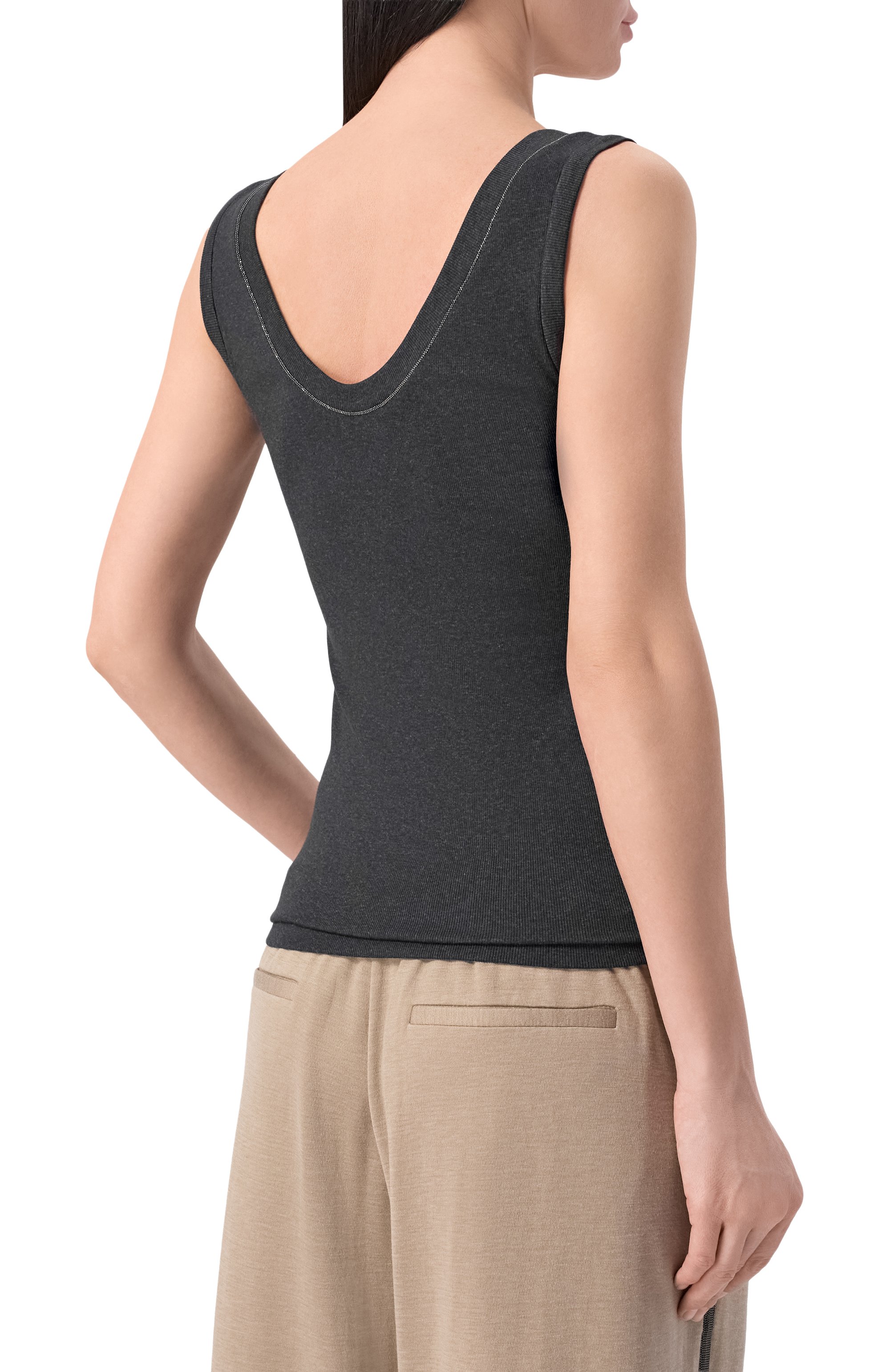 Хлопковый топ BRUNELLO CUCINELLI, арт. MPTC8BJ312, фото 4