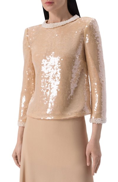 Топ с отделкой пайетками SELF-PORTRAIT, арт. RS25106TBG, фото 3