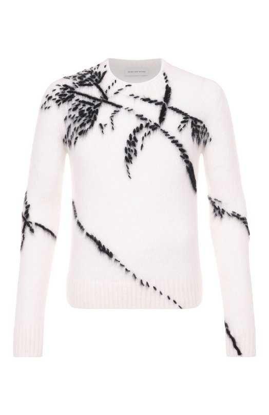 Шерстяной свитер Dries Van Noten 021228-2709-001 Белый 021228-2709-001