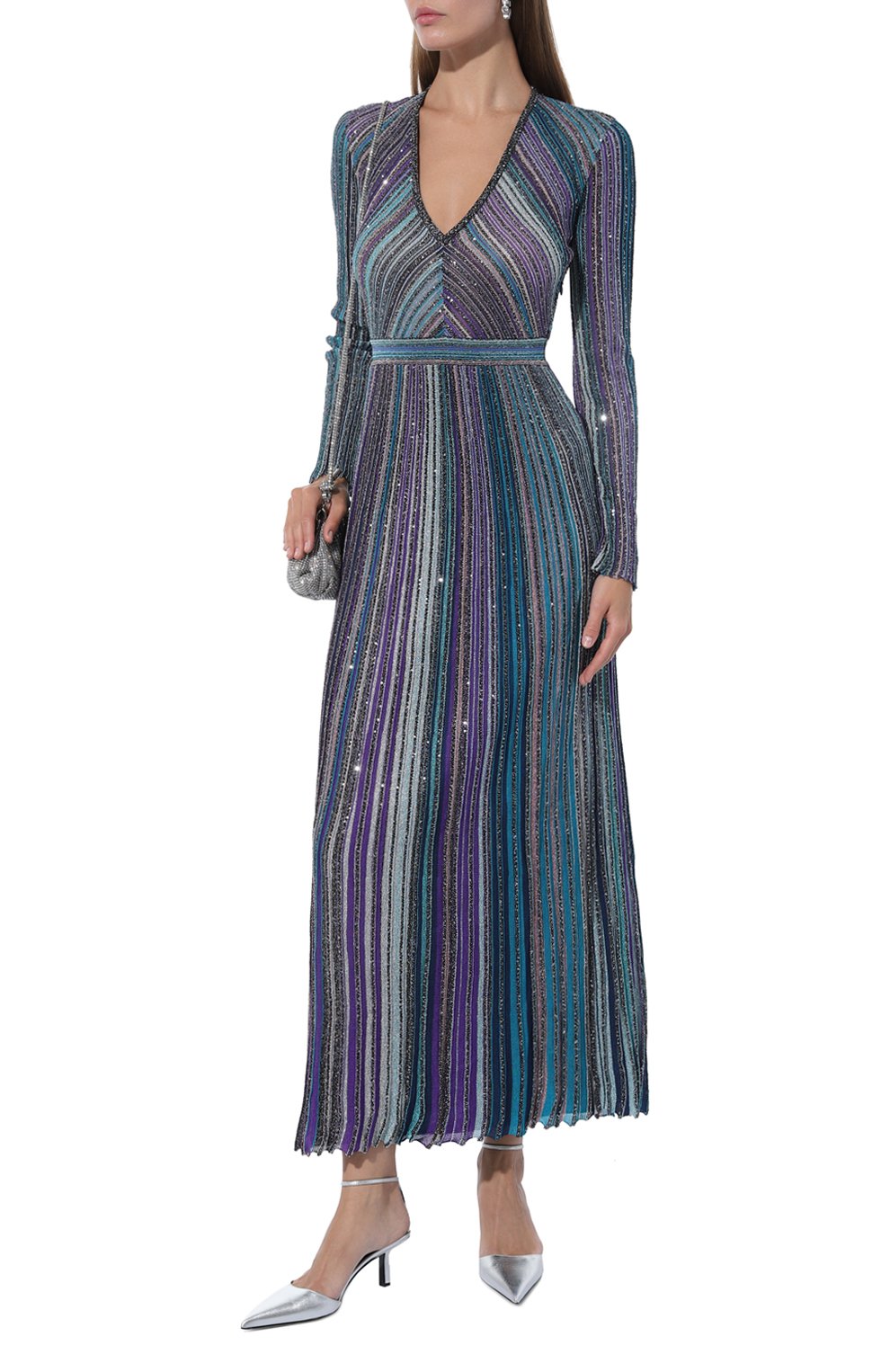 Платье с отделкой пайетками MISSONI разноцветного цвета по цене 227000 руб., арт. DS24WG1M/BK039E, фото 2 Платье с отделкой пайетками MISSONI, арт. DS24WG1M/BK039E, фото 2