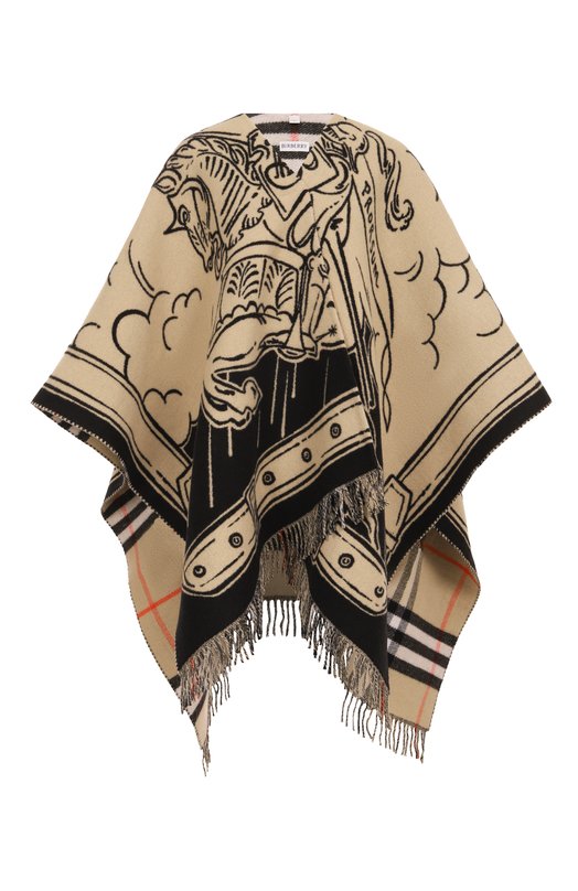 Шерстяная накидка Burberry 8109626 Разноцветный 8109626