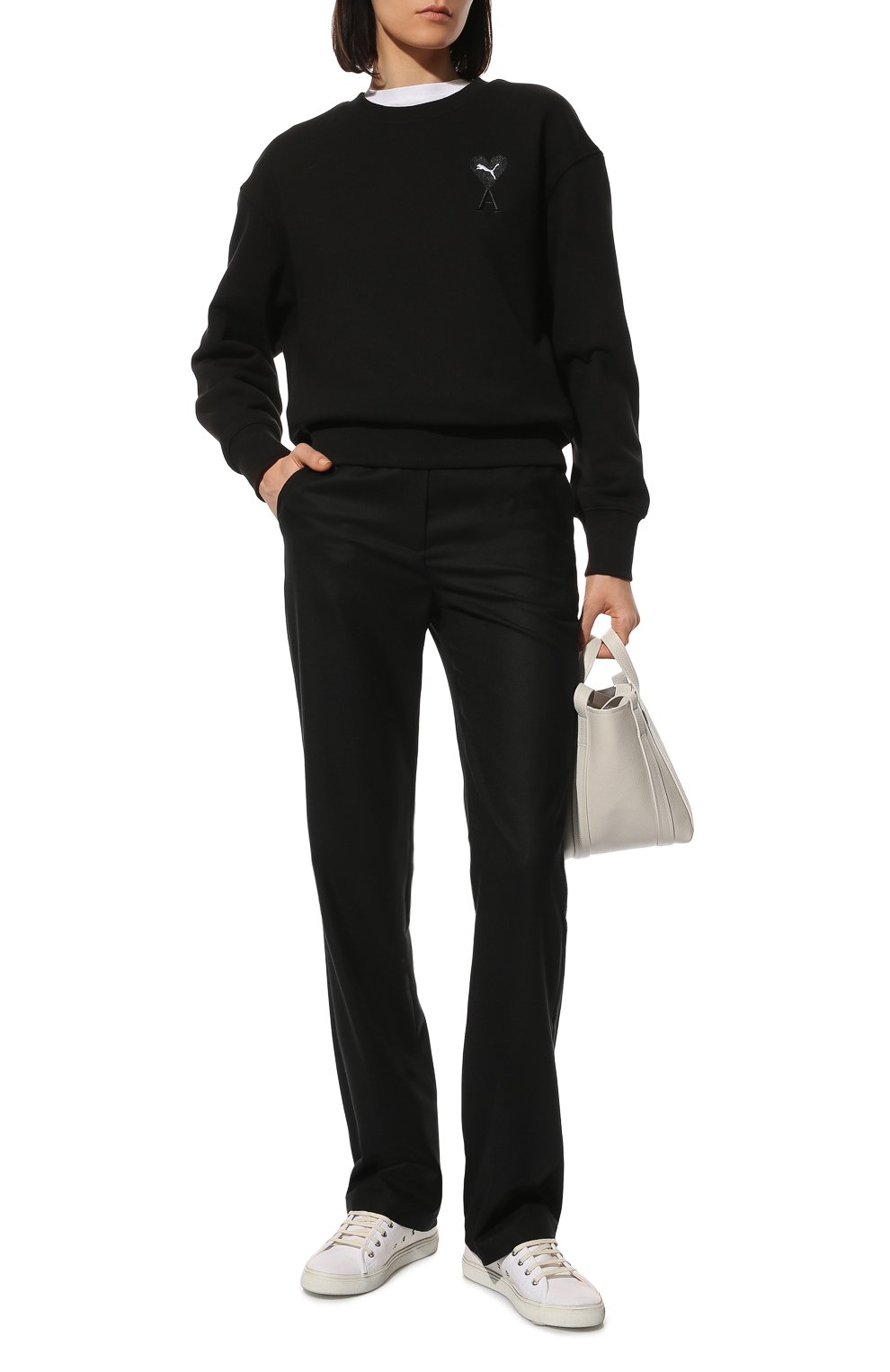 Хлопковый свитшот puma x ami PUMA, арт. 53411101, фото 2