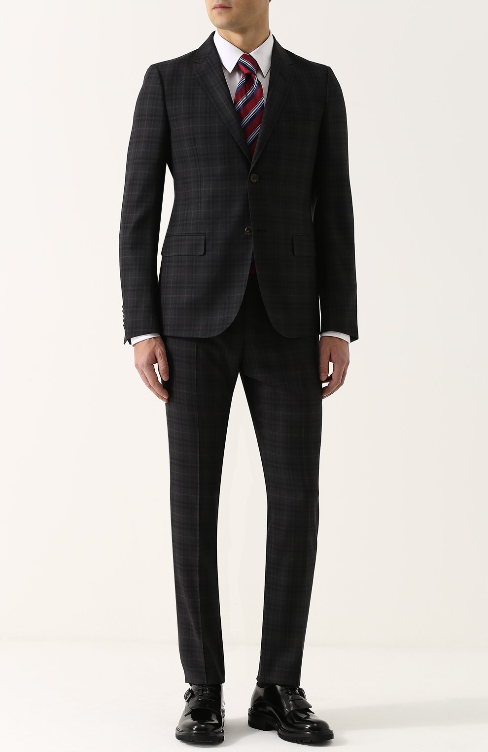Шерстяной костюм в клетку с пиджаком на двух пуговицах GUCCI, арт. 473218/Z6874, фото 1