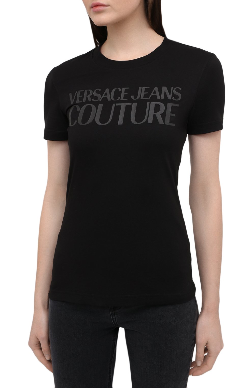 Хлопковая футболка VERSACE JEANS COUTURE, арт. B2HWA7TA-WDP608 L0G0 PLAS/30454, фото 3