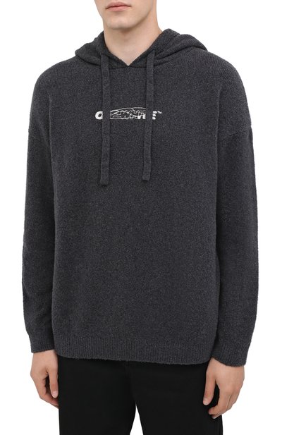 Хлопковое худи OFF-WHITE, арт. 0MHA089E20KNI0011045, фото 3