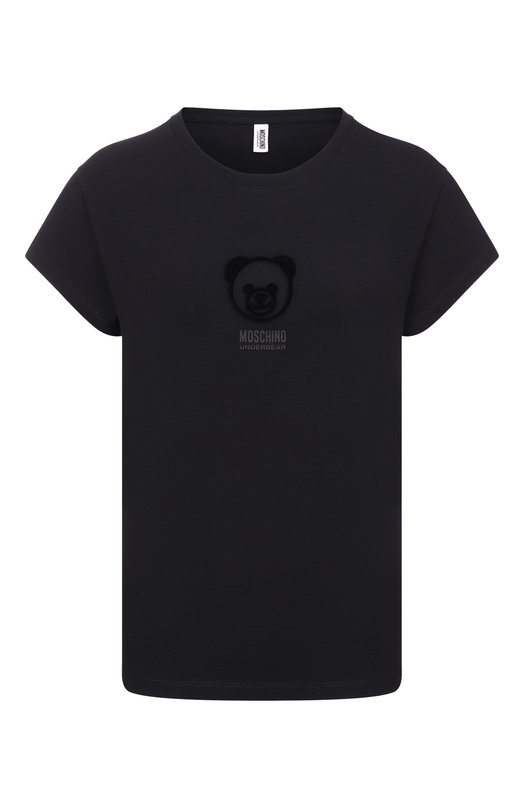 Хлопковая футболка Moschino A0705/4410 Чёрный A0705/4410