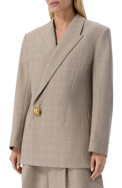 Шерстяной жакет BOTTEGA VENETA бежевого цвета по цене 539500 руб., арт. A0024V/V6NC0, фото 3 Шерстяной жакет BOTTEGA VENETA, арт. A0024V/V6NC0, фото 3