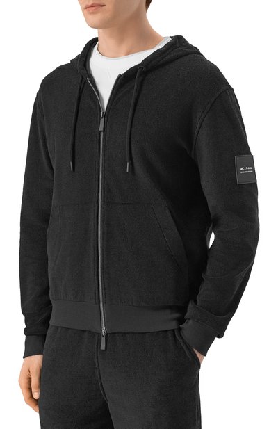Хлопковая толстовка KITON черного цвета по цене 120500 руб., арт. UMM0104, фото 3 Хлопковая толстовка KITON, арт. UMM0104, фото 3