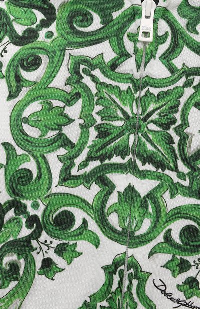 Хлопковая толстовка DOLCE & GABBANA зеленого цвета по цене 33050 руб., арт. L1JWIT/II7EI, фото 3 Хлопковая толстовка DOLCE & GABBANA, арт. L1JWIT/II7EI, фото 3