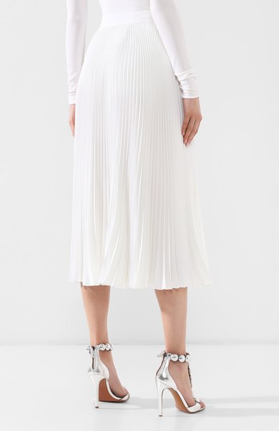 Плиссированная юбка MSGM белого цвета по цене 46900 руб., арт. 2641MDD26P 195137, фото 4 Плиссированная юбка MSGM, арт. 2641MDD26P 195137, фото 4
