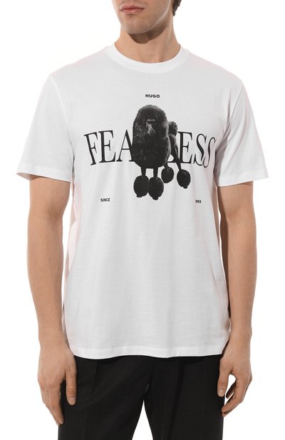 Хлопковая футболка HUGO, арт. 50491814, фото 3