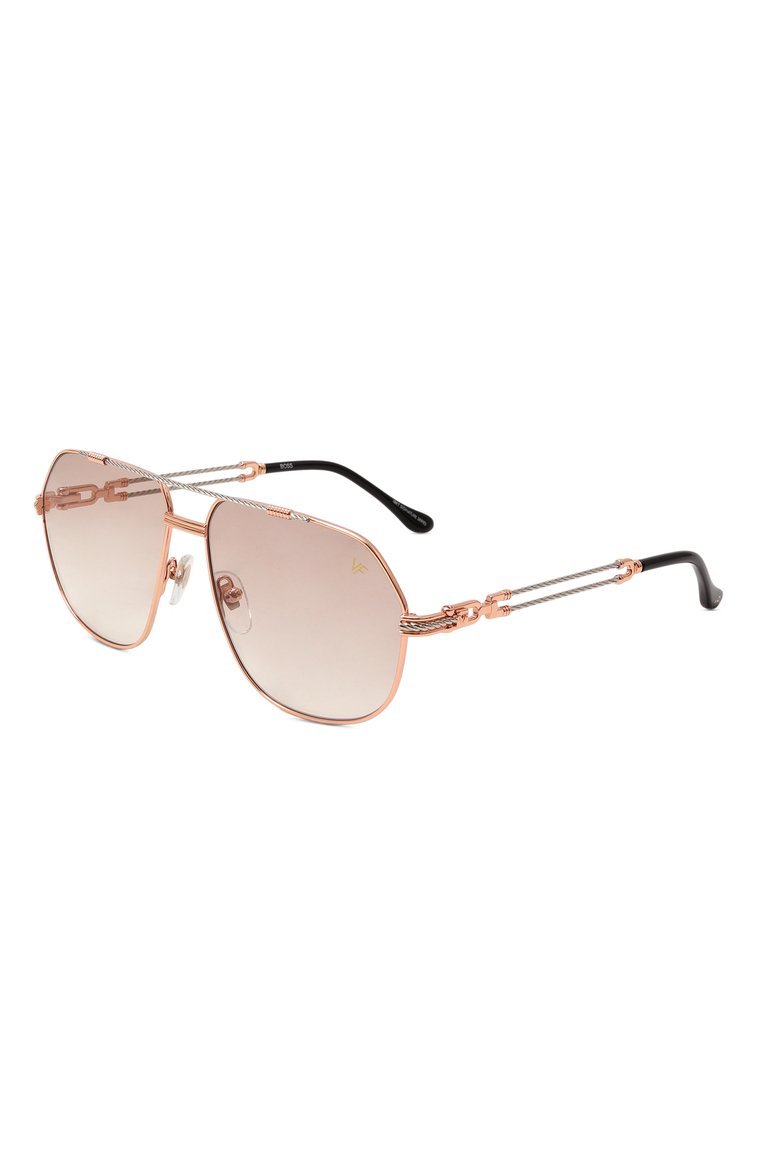 Женские солнцезащитные очки VINTAGE FRAMES коричневого цвета, арт. B0SS D0UBLE R0PE 18KT TW0-T0NE G0LD/TABACC0 | Фото 1 (Региональные ограничения белый список (Axapta Mercury): Не проставлено; Нос: Не проставлено; Тип очков: С/з; Материал: Металл; Кросс-КТ: С/з-унисекс; Очки форма: Авиаторы; Оптика Гендер: оптика-унисекс)