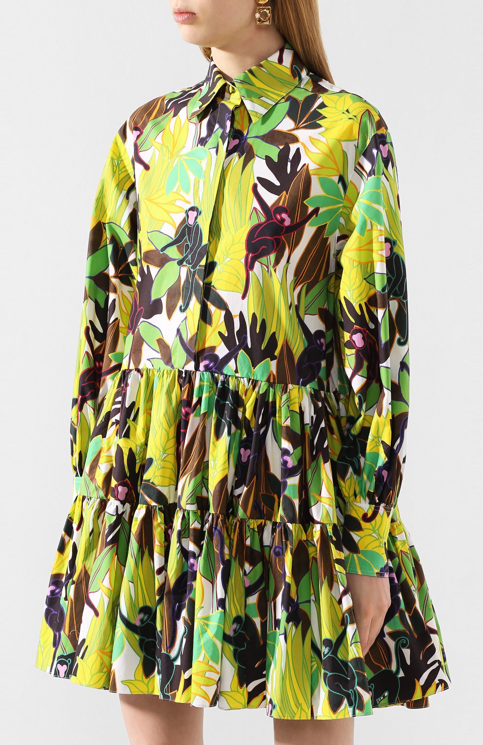 Хлопковое платье VALENTINO разноцветного цвета по цене 299500 руб., арт. TB0VAQ375DE, фото 3 Хлопковое платье VALENTINO, арт. TB0VAQ375DE, фото 3