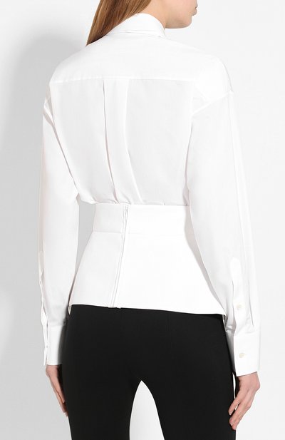 Хлопковая рубашка DSQUARED2 белого цвета по цене 72100 руб., арт. S75NC0926/S35244, фото 4 Хлопковая рубашка DSQUARED2, арт. S75NC0926/S35244, фото 4